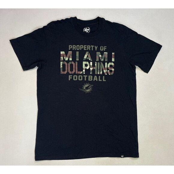 47 Football Miami Dolphins Property Graphic T-shirt Men Adult Medium Black - Picture 1 of 5